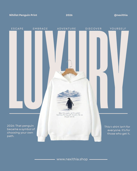 Nihilist Penguin Tee | Minimalist Existential Design | Meant for Greater